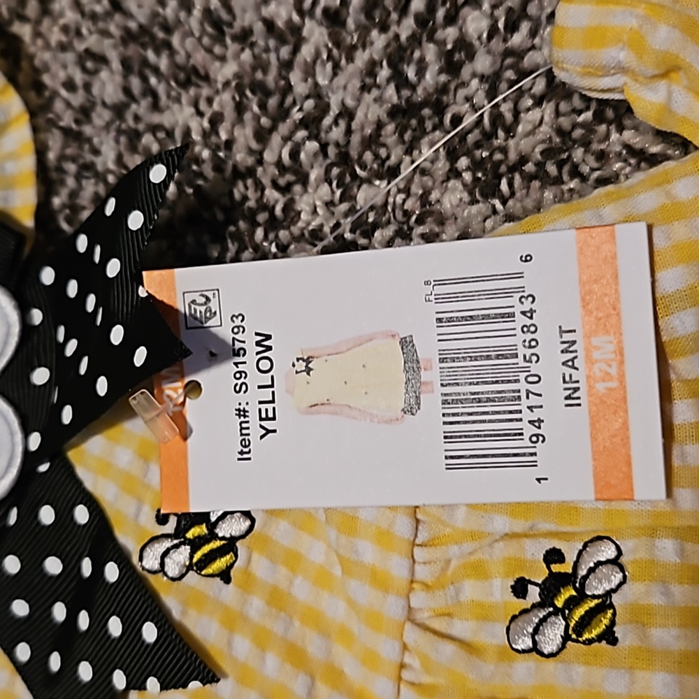 New with tag size 12 months. Bee dress - Picture 5 of 7